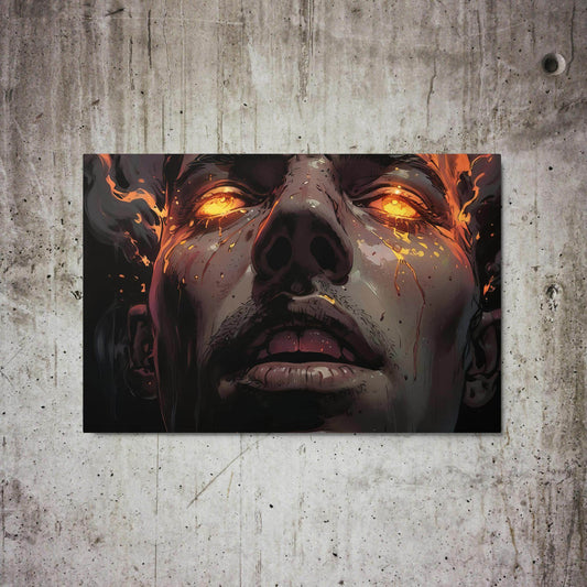 Blinding Rage Dark Anime Metal Prints - Pale Blood Store