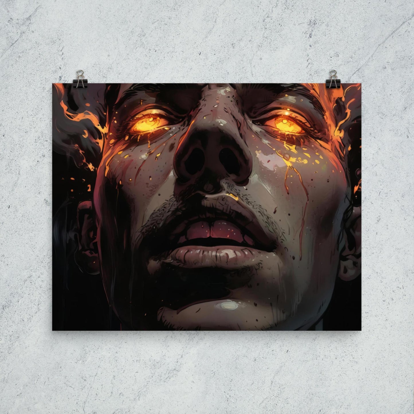 Blinding Rage Dark Anime Poster - Pale Blood Store