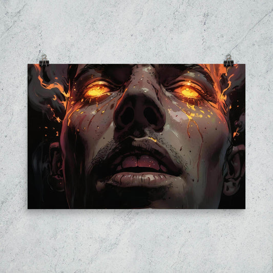 Blinding Rage Dark Anime Poster - Pale Blood Store