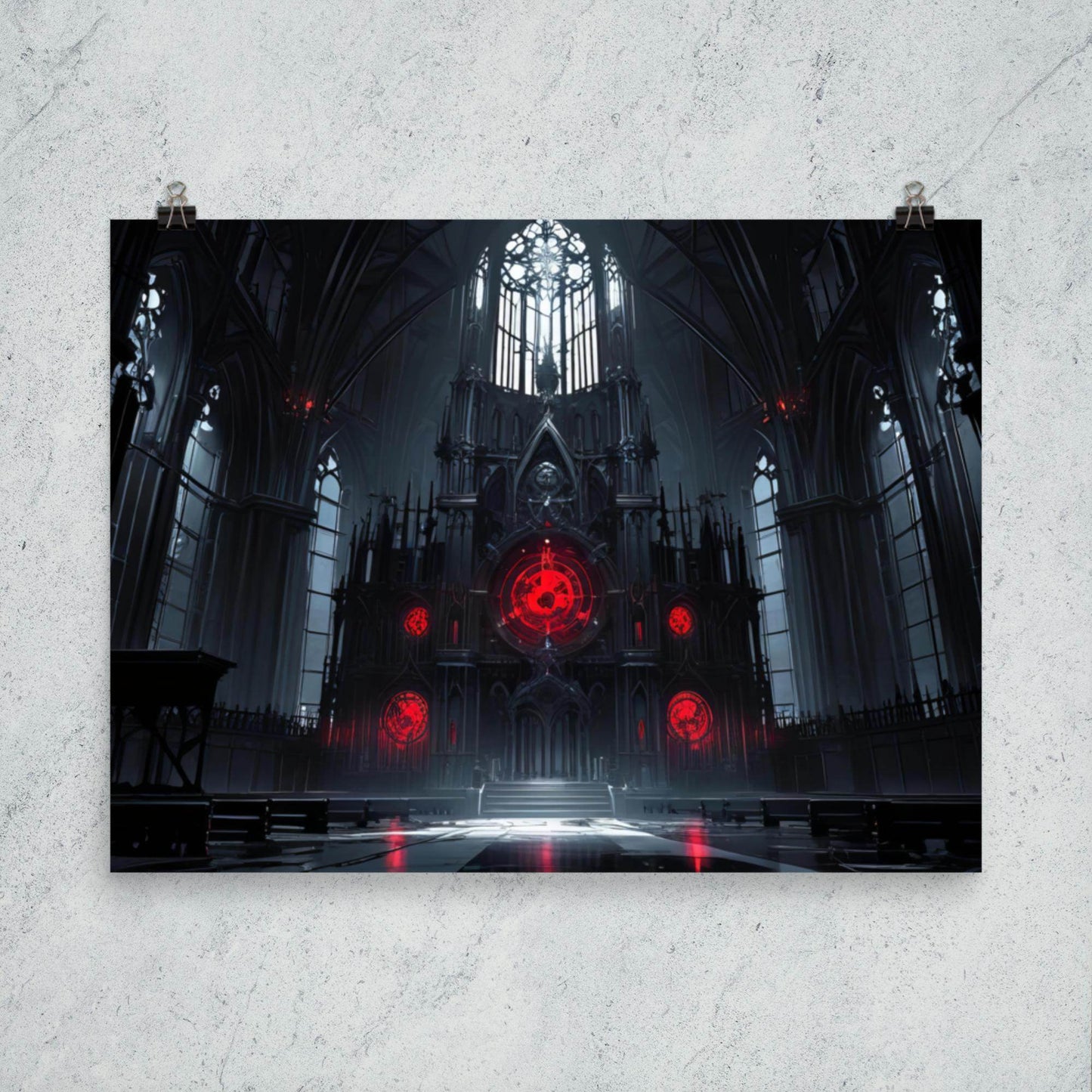 Church of Shadows Goth Aesthetic Poster - Pale Blood Store