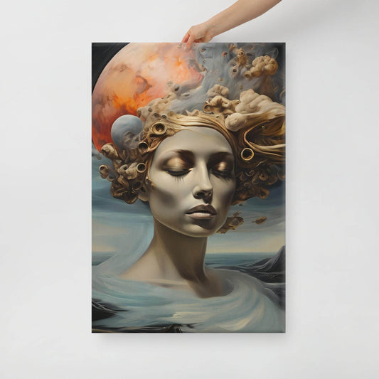 Cosmic Echoes Dark Aesthetic Canvas - Pale Blood Store