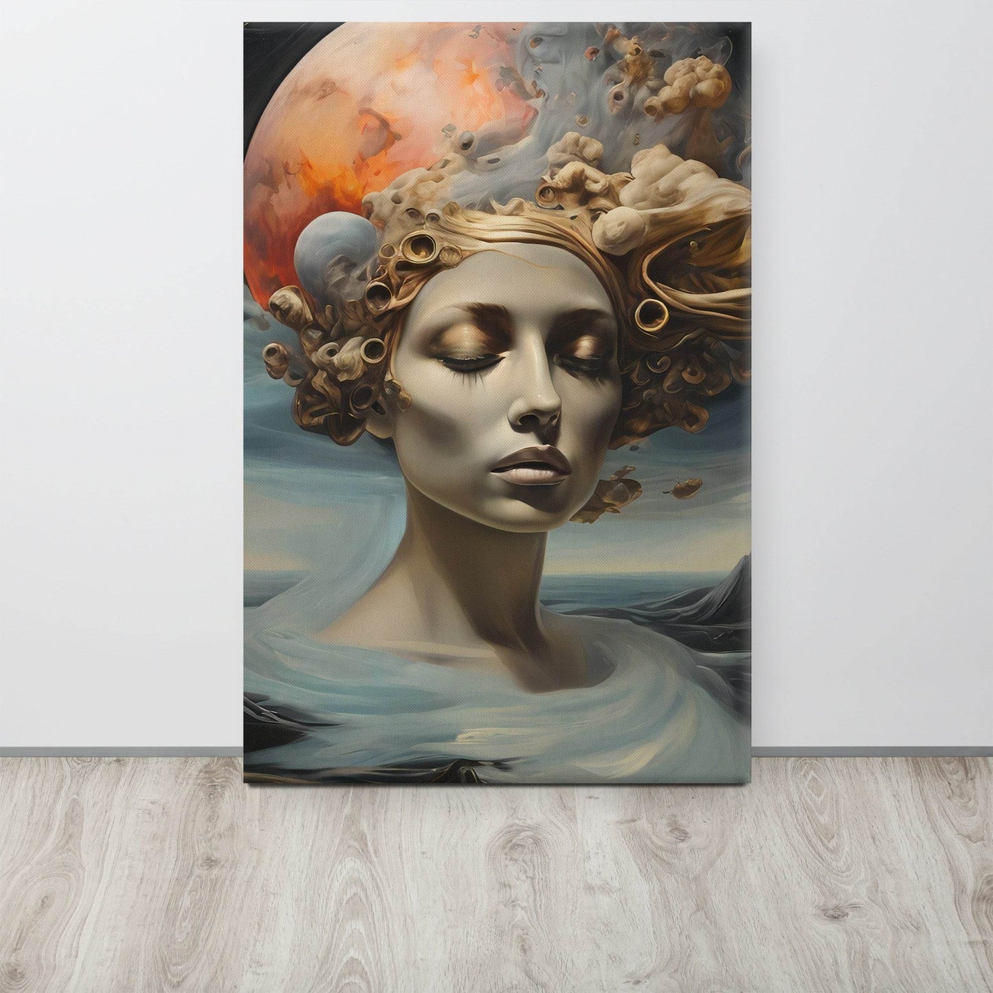 Cosmic Echoes Dark Aesthetic Canvas - Pale Blood Store