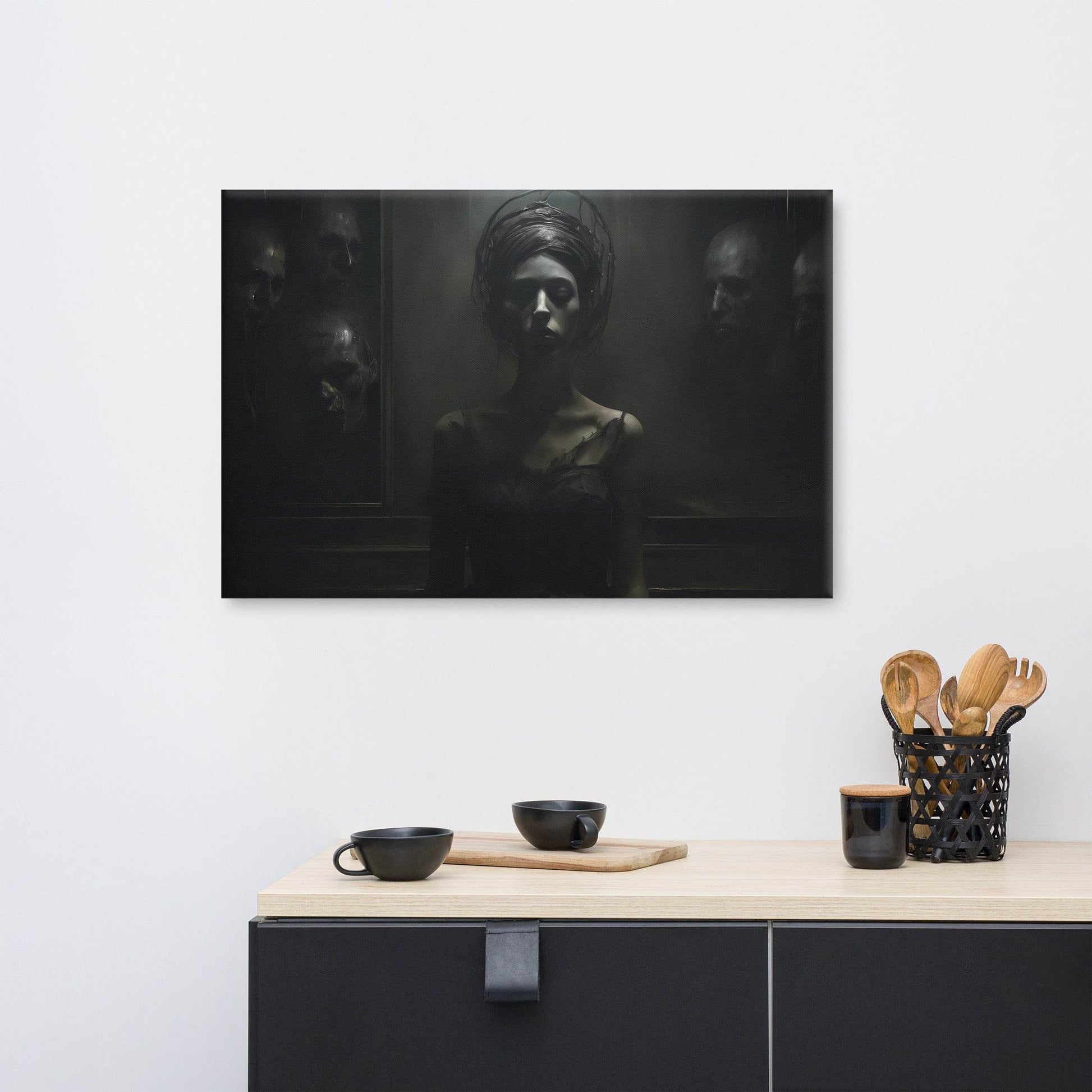 Dark Whispers Dark Aesthetic Canvas - Pale Blood Store