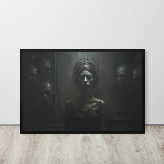 Dark Whispers Dark Aesthetic Framed Poster - Pale Blood Store