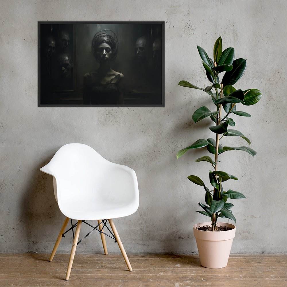 Dark Whispers Dark Aesthetic Framed Poster - Pale Blood Store