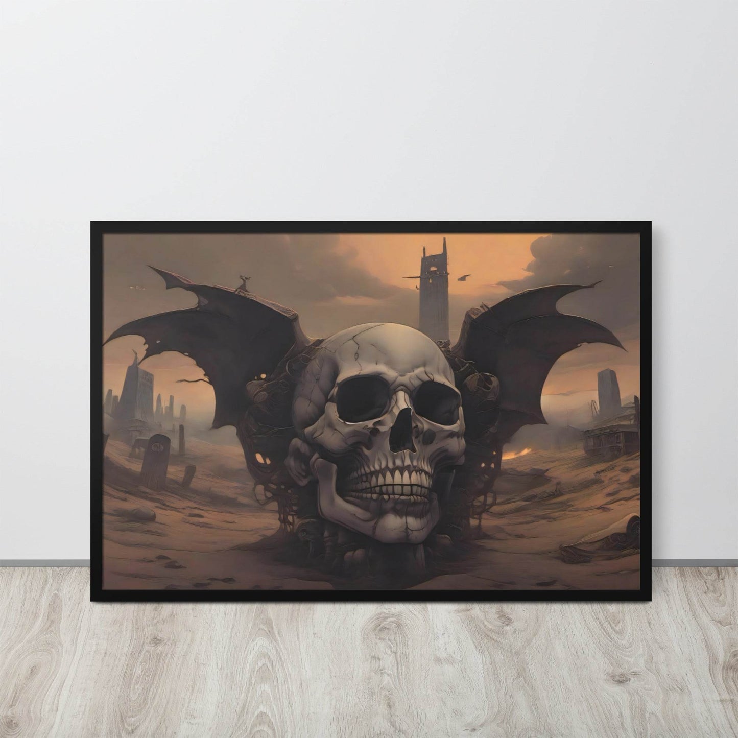 Desert Revenant Cyber Goth Aesthetics Framed Poster - Pale Blood Store