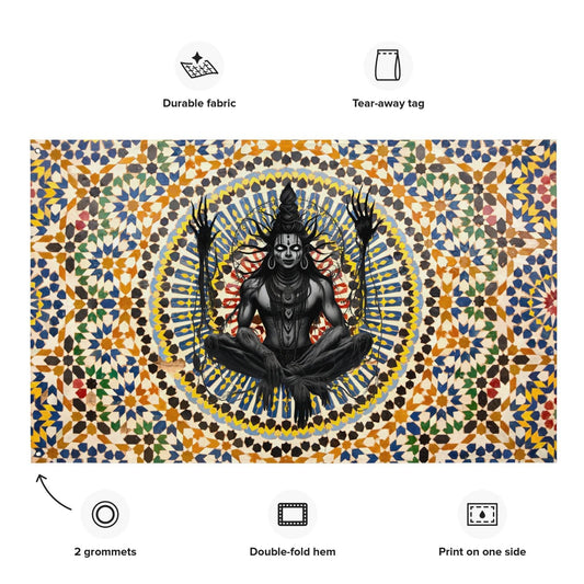 Distorted Divinity Dark Aesthetic Flag - Pale Blood Store