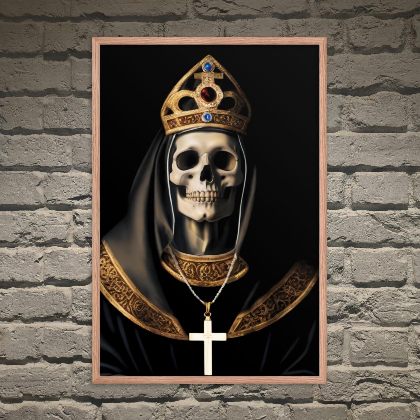 Divine Deception Goth Aesthetic Framed Poster - Pale Blood Store