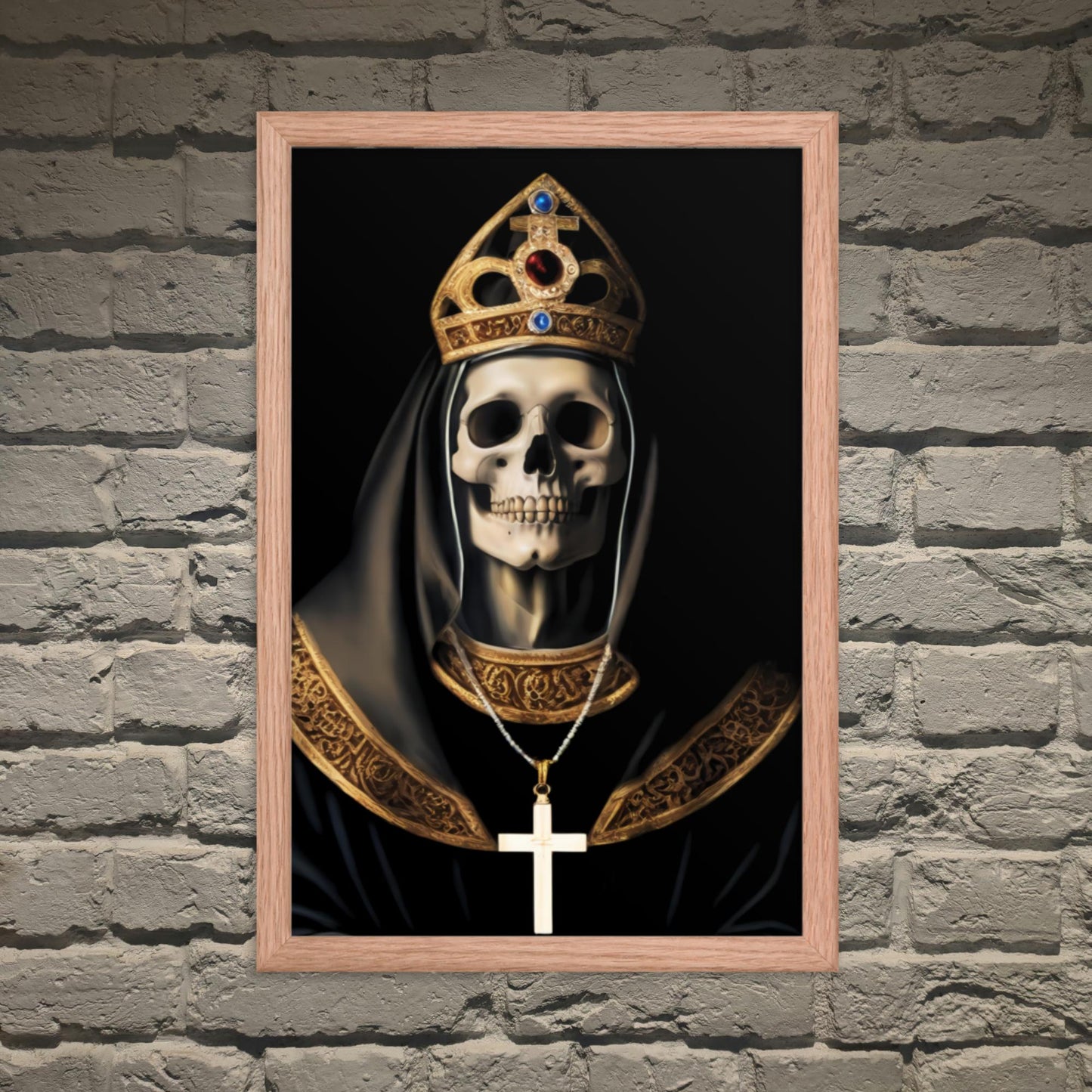 Divine Deception Goth Aesthetic Framed Poster - Pale Blood Store