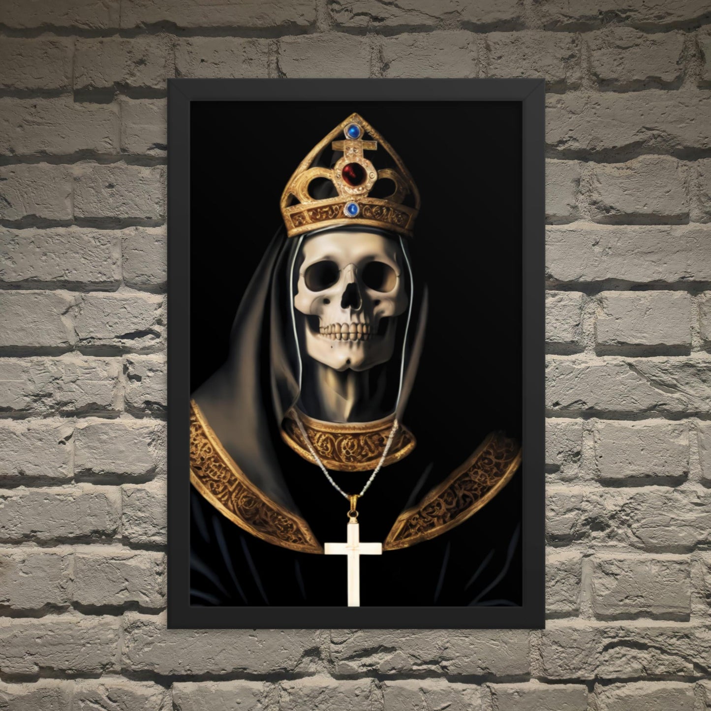 Divine Deception Goth Aesthetic Framed Poster - Pale Blood Store
