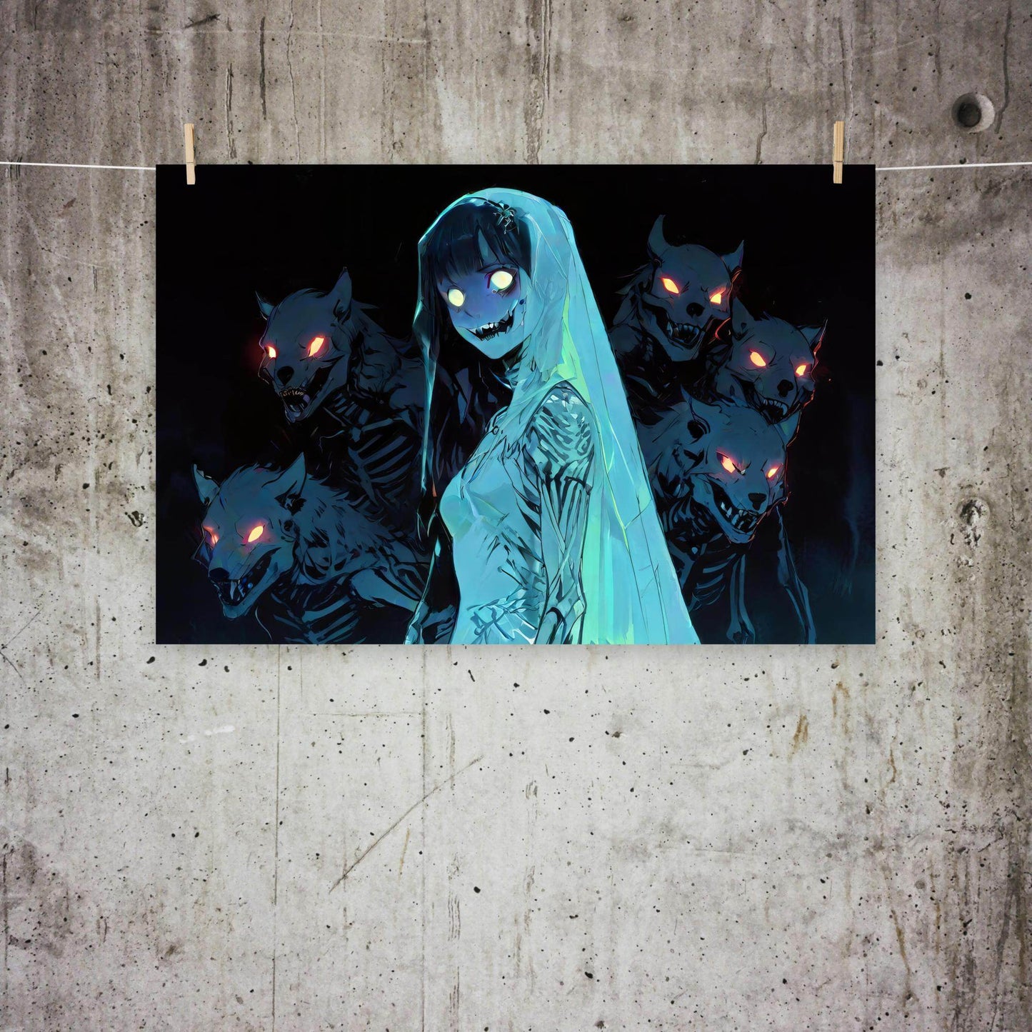 Veiled Haunting Dark Anime Poster - Pale Blood Store