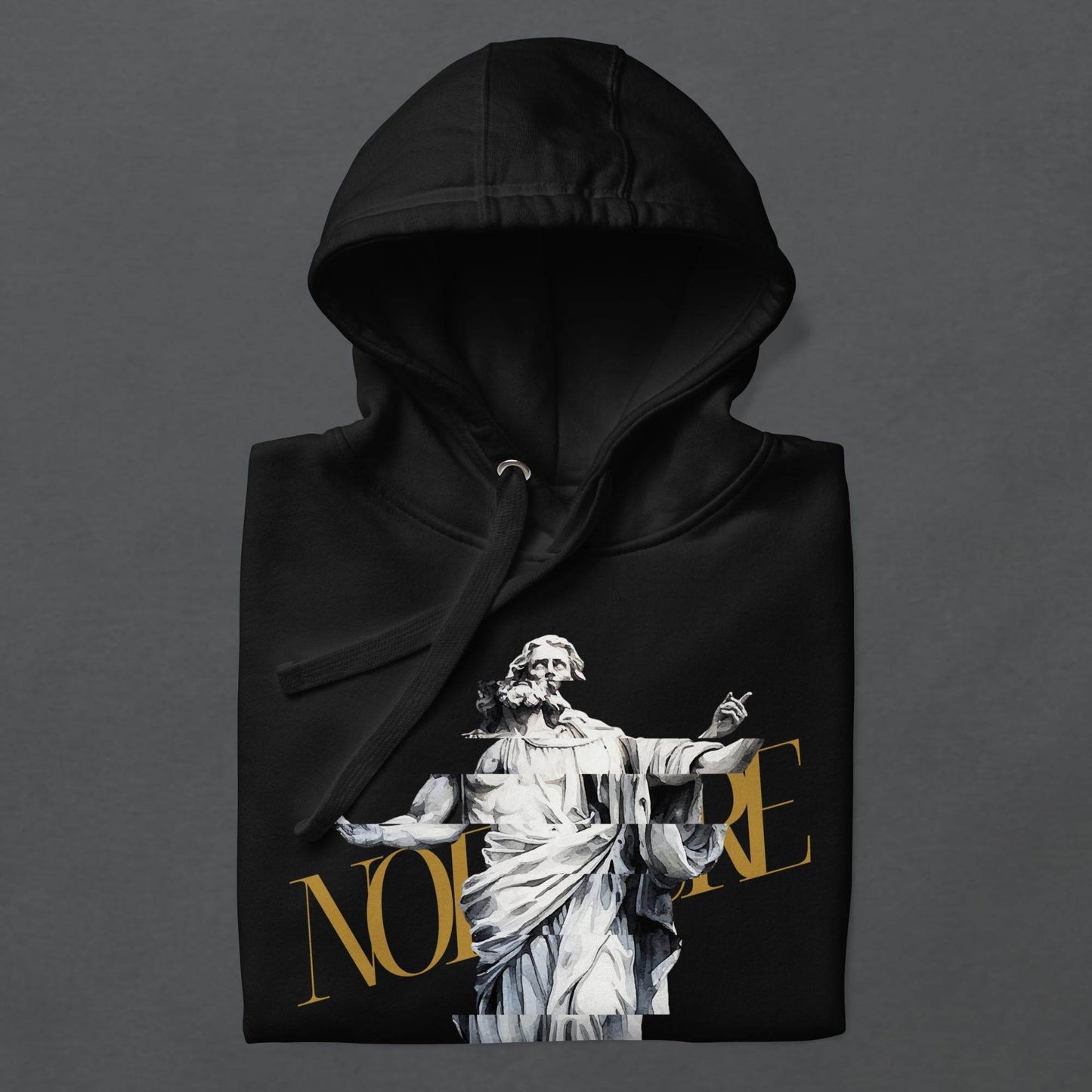 Glitched Prophet Black Metal Style Unisex Hoodie - Pale Blood Store