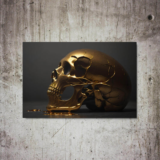 Golden Death Neo Goth Metal Prints - Pale Blood Store