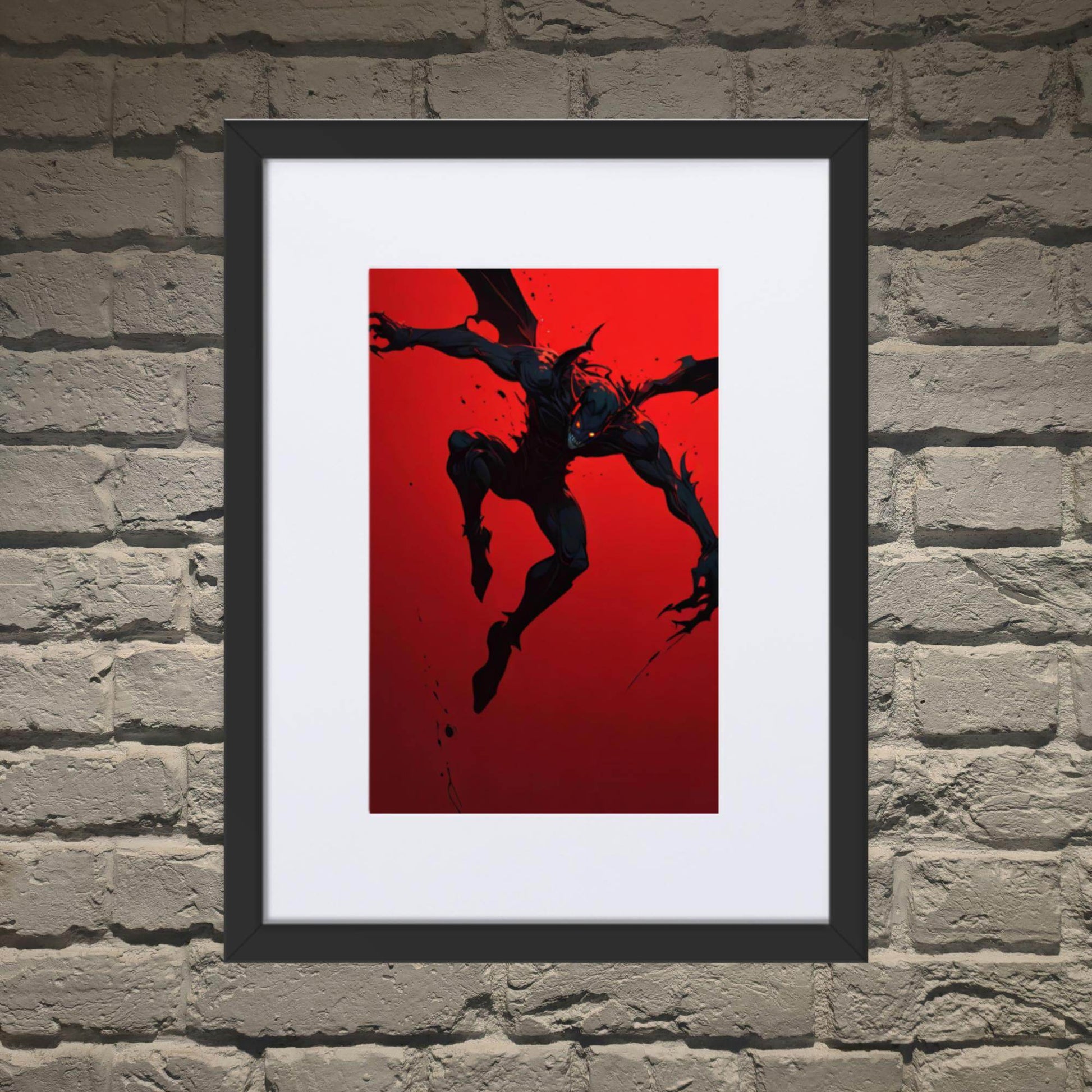 Hell's Herald Neo Goth Framed Poster With Mat - Pale Blood Store