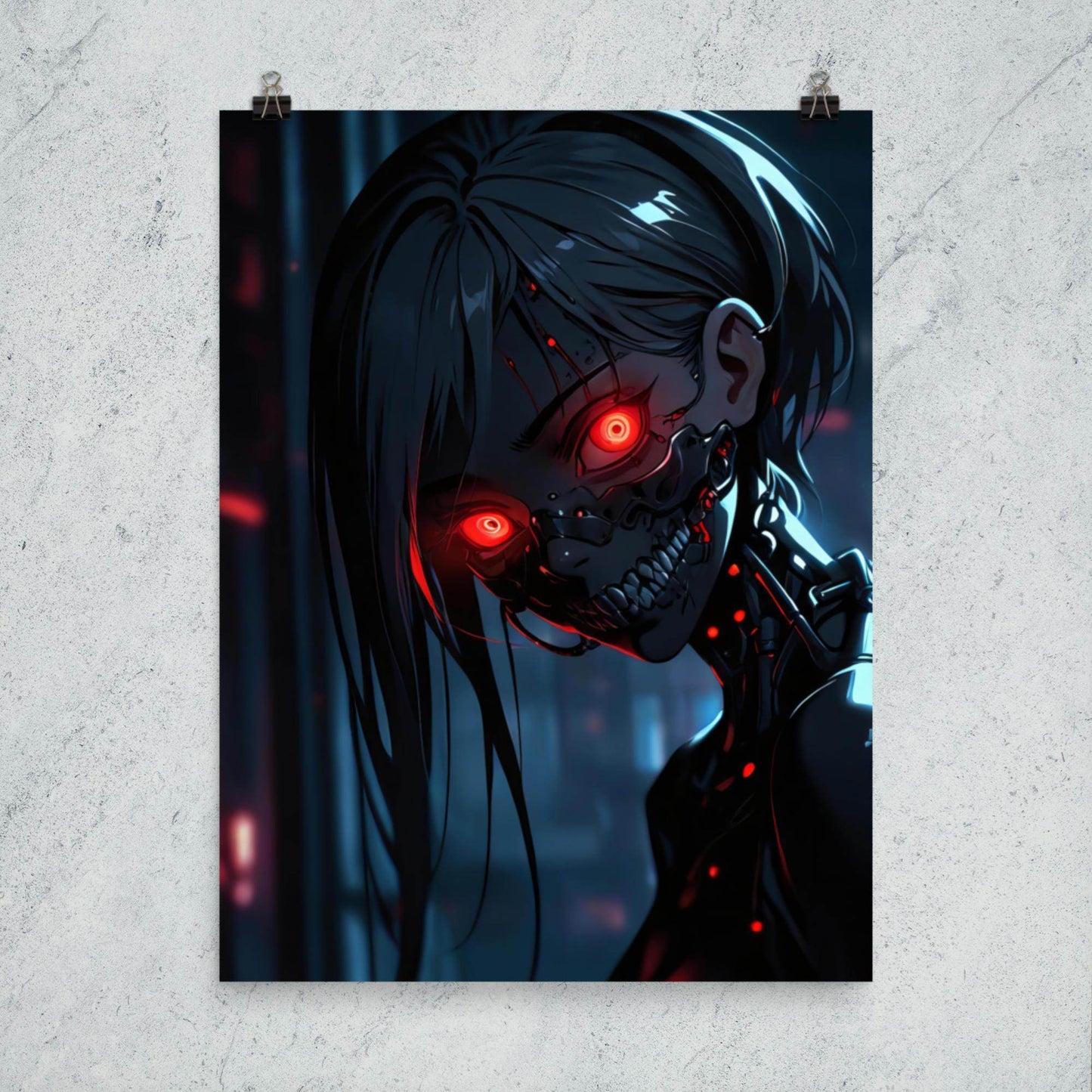 Mechanical Maiden Cyber Goth Aesthetic Poster - Pale Blood Store