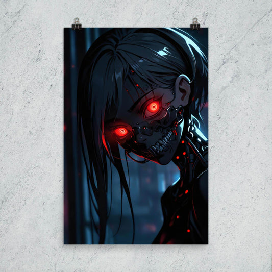 Mechanical Maiden Cyber Goth Aesthetic Poster - Pale Blood Store