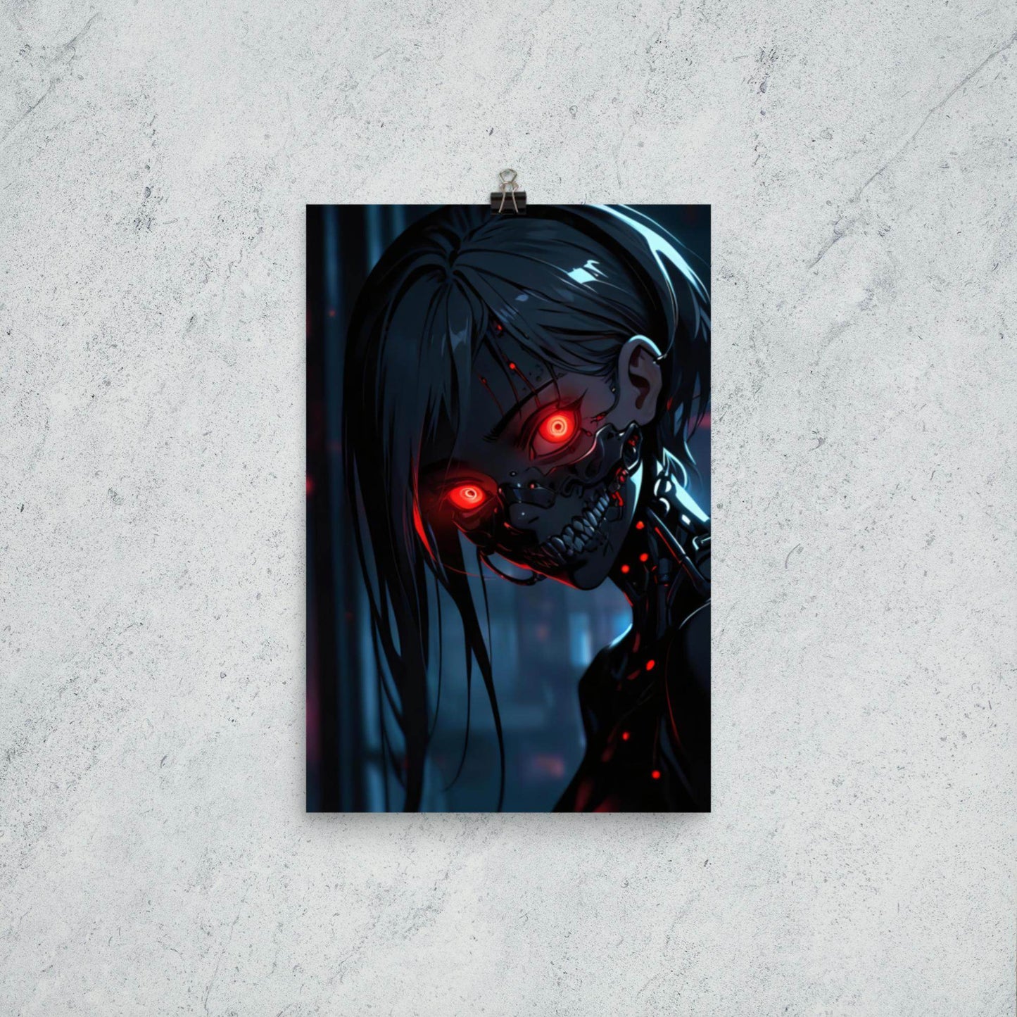 Mechanical Maiden Cyber Goth Aesthetic Poster - Pale Blood Store