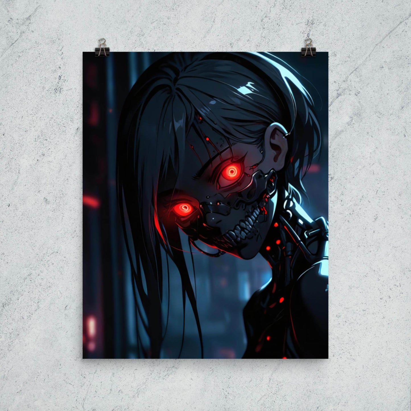 Mechanical Maiden Cyber Goth Aesthetic Poster - Pale Blood Store