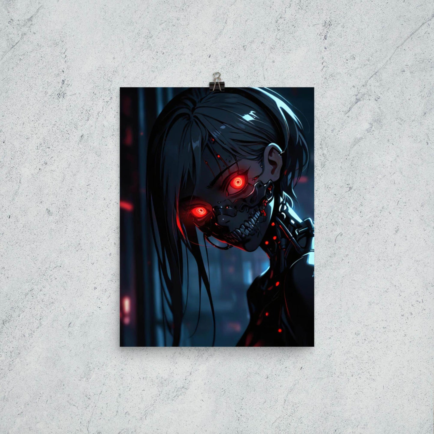 Mechanical Maiden Cyber Goth Aesthetic Poster - Pale Blood Store
