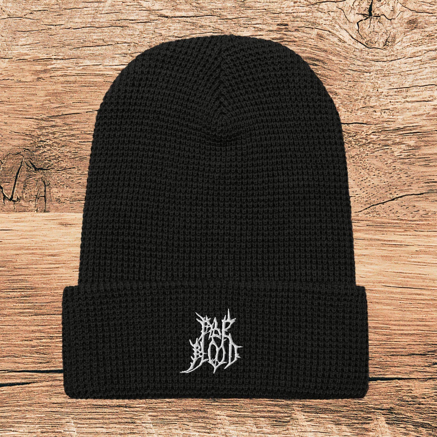 Pale Blood Black Metal Style Waffle Beanie - Pale Blood Store