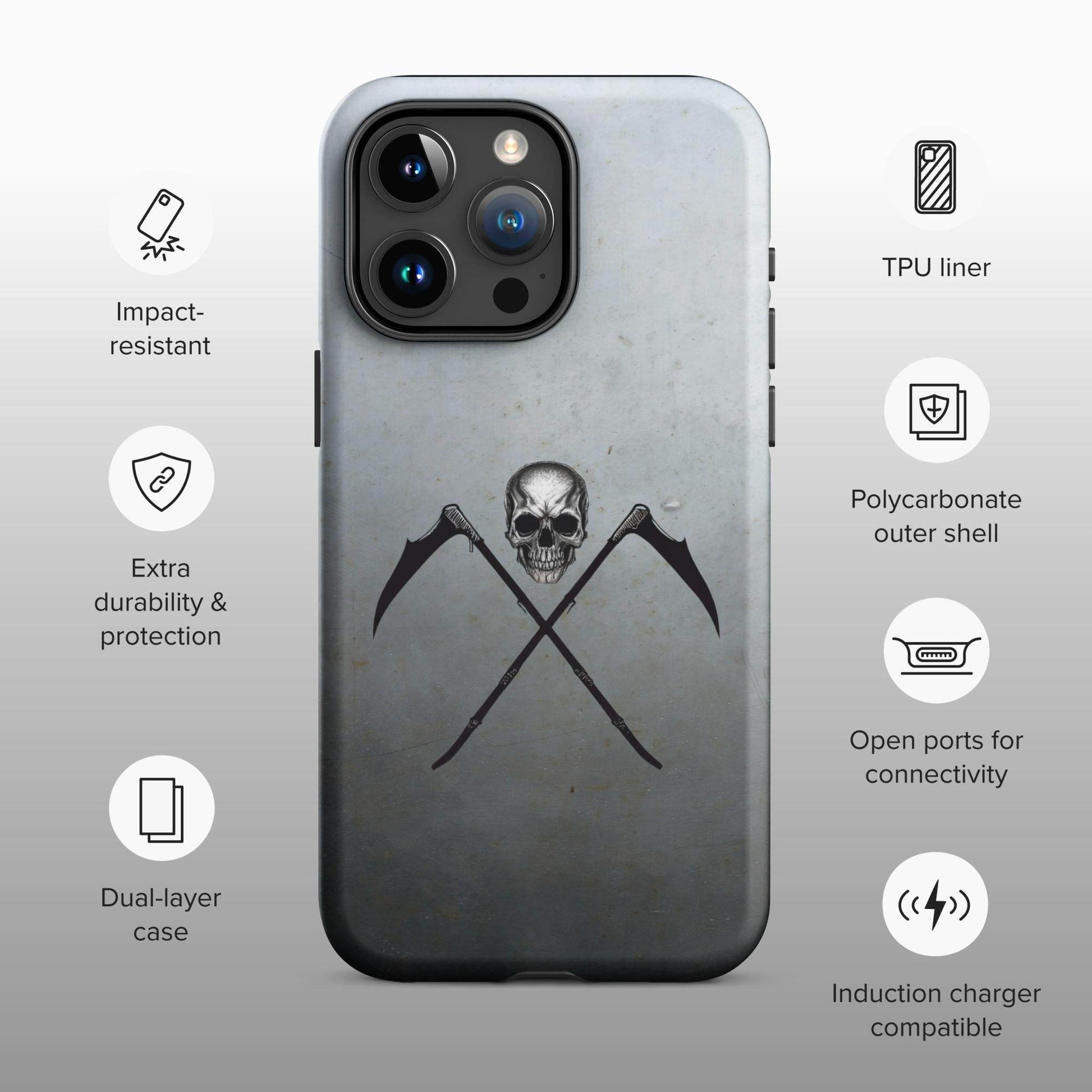 Reaper Black Metal Style Tough Case for iPhone® - Pale Blood Store
