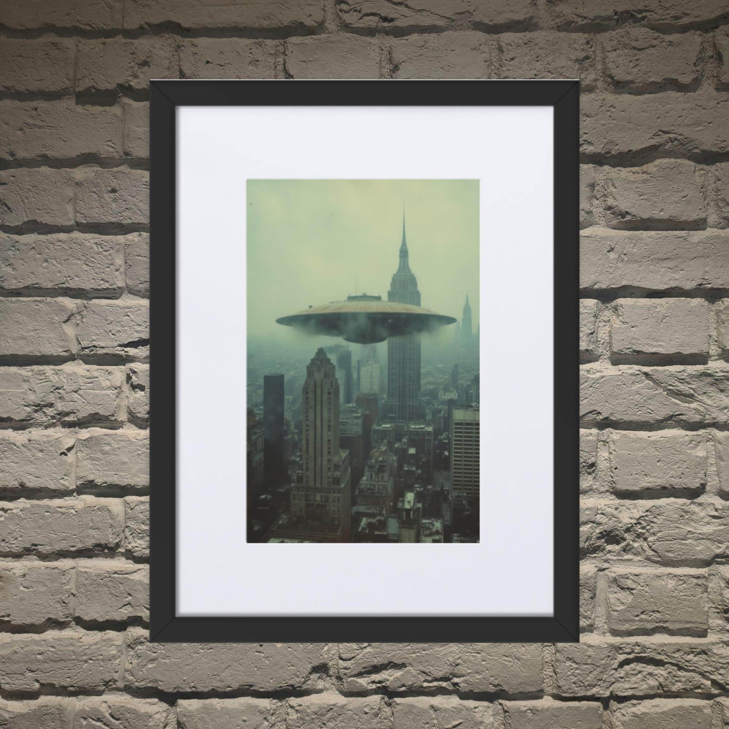Recon Over Brooklyn Matte Paper Framed Poster With Mat - Pale Blood Store