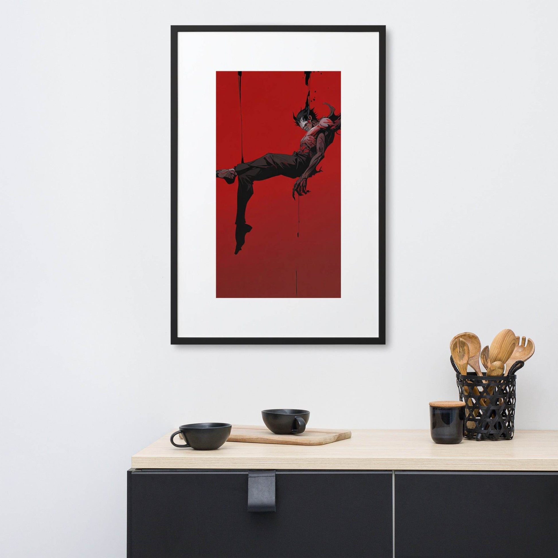 Sanguine Sovereign Neo Goth Framed Poster With Mat - Pale Blood Store