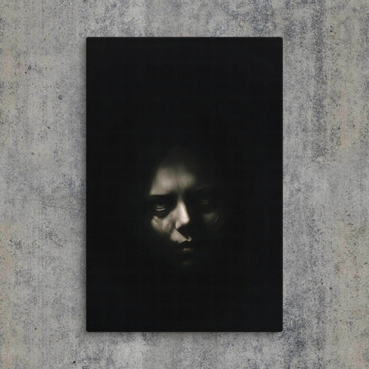 Shadowed Terror Goth Aesthetic Canvas - Pale Blood Store