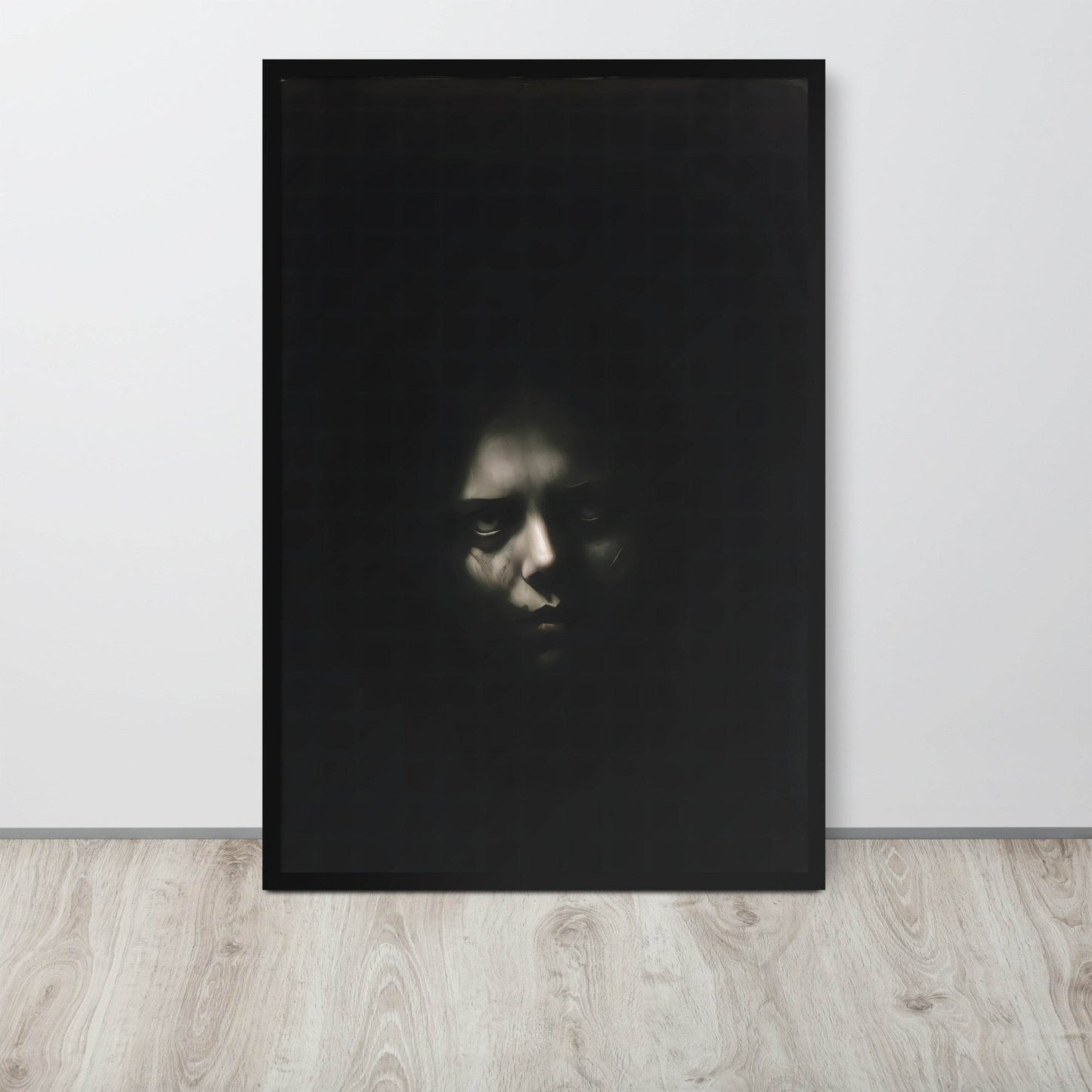Shadowed Terror Goth Aesthetic Framed Poster - Pale Blood Store