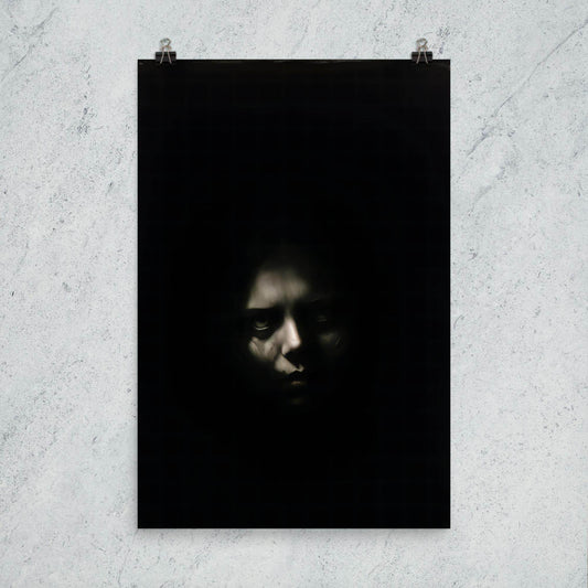 Shadowed Terror Goth Aesthetic Poster - Pale Blood Store