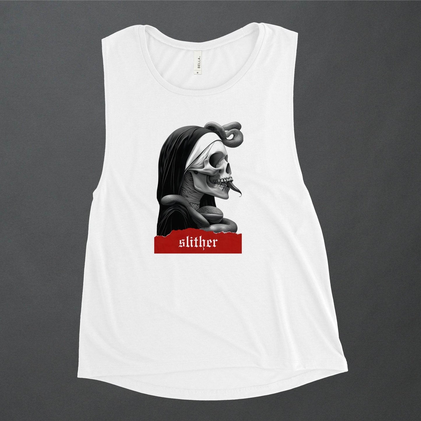 Slither Sister Black Metal Style Ladies Muscle Tank - Pale Blood Store