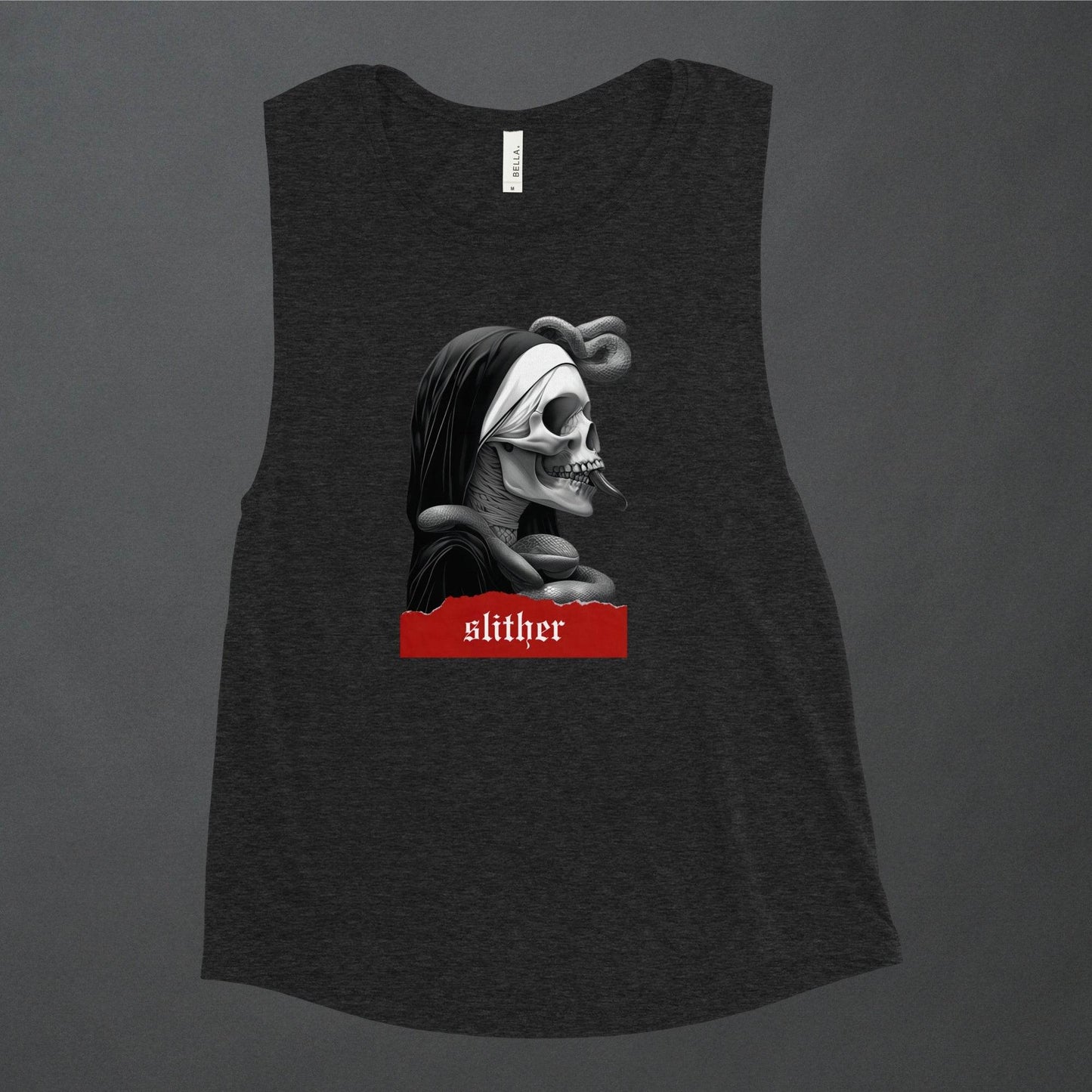 Slither Sister Black Metal Style Ladies Muscle Tank - Pale Blood Store