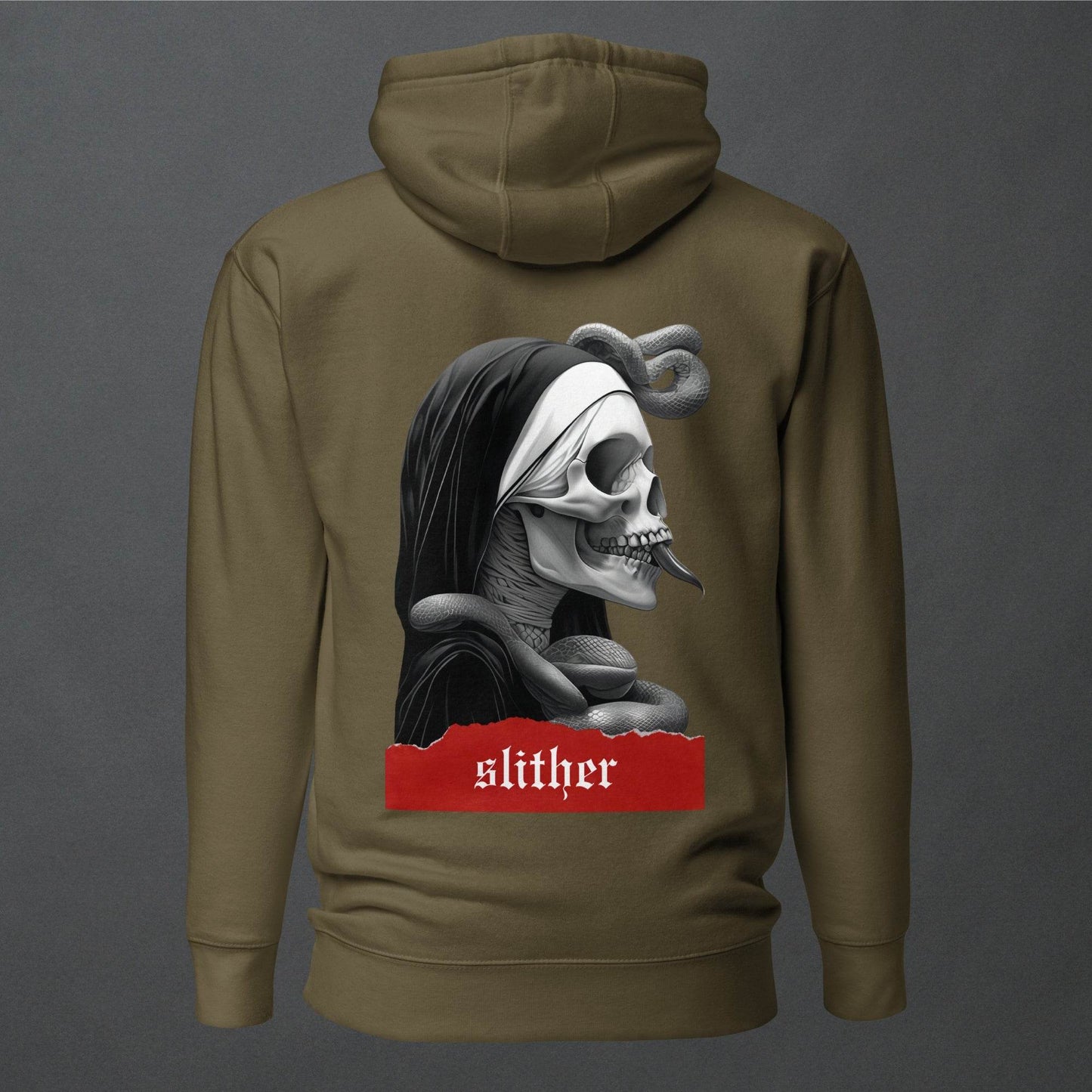 Slither Sister Black Metal Style Unisex Hoodie - Pale Blood Store