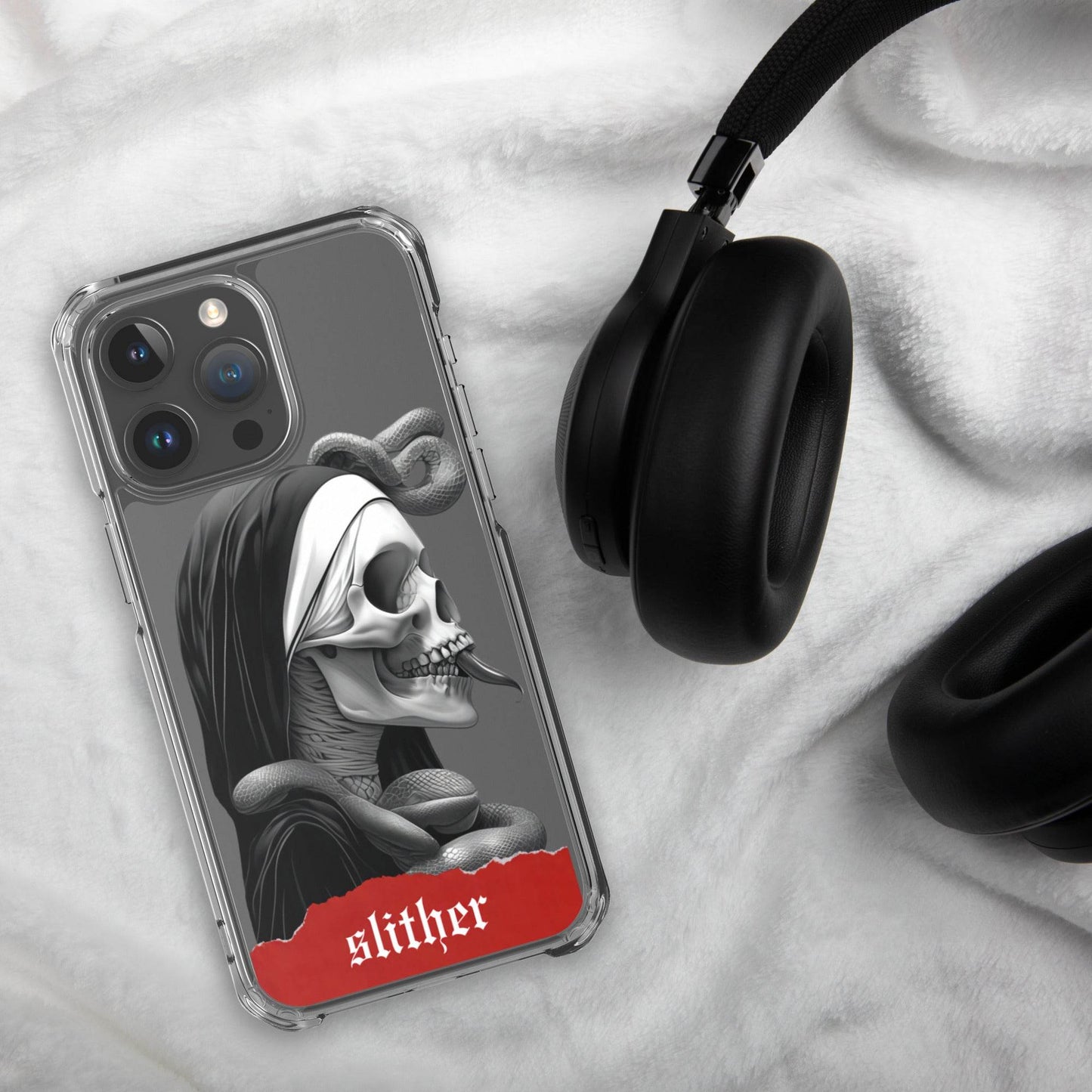 Slither Sister Clear Case for iPhone® - Pale Blood Store