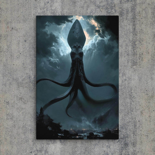 Tentacled Pontiff Cosmic Horror Canvas - Pale Blood Store