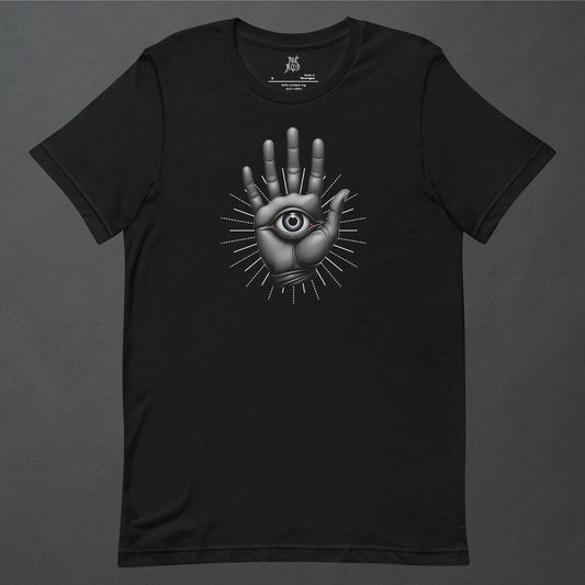 The Hamsa Dark Aesthetic Unisex T-Shirt - Pale Blood Store