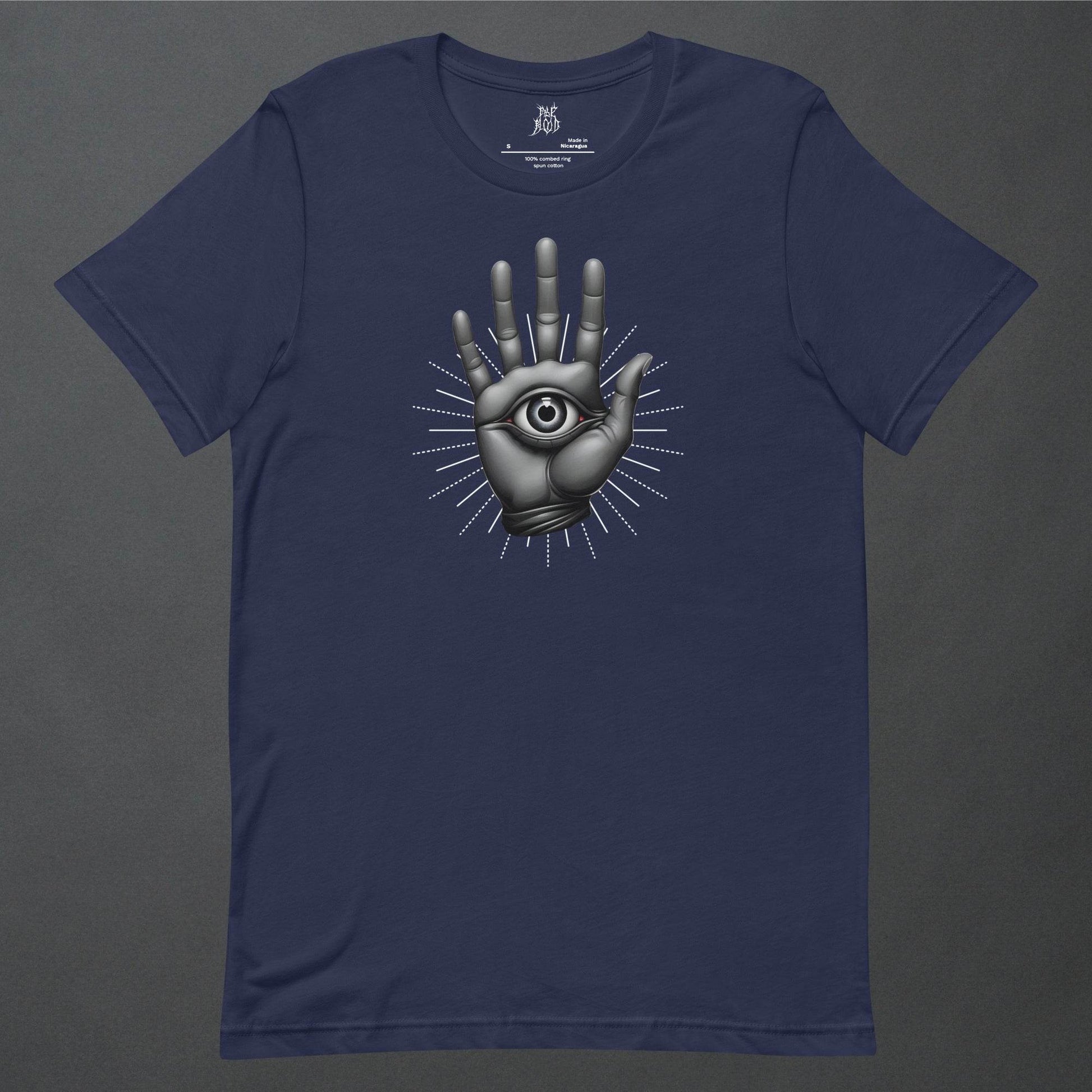 The Hamsa Dark Aesthetic Unisex T-Shirt - Pale Blood Store