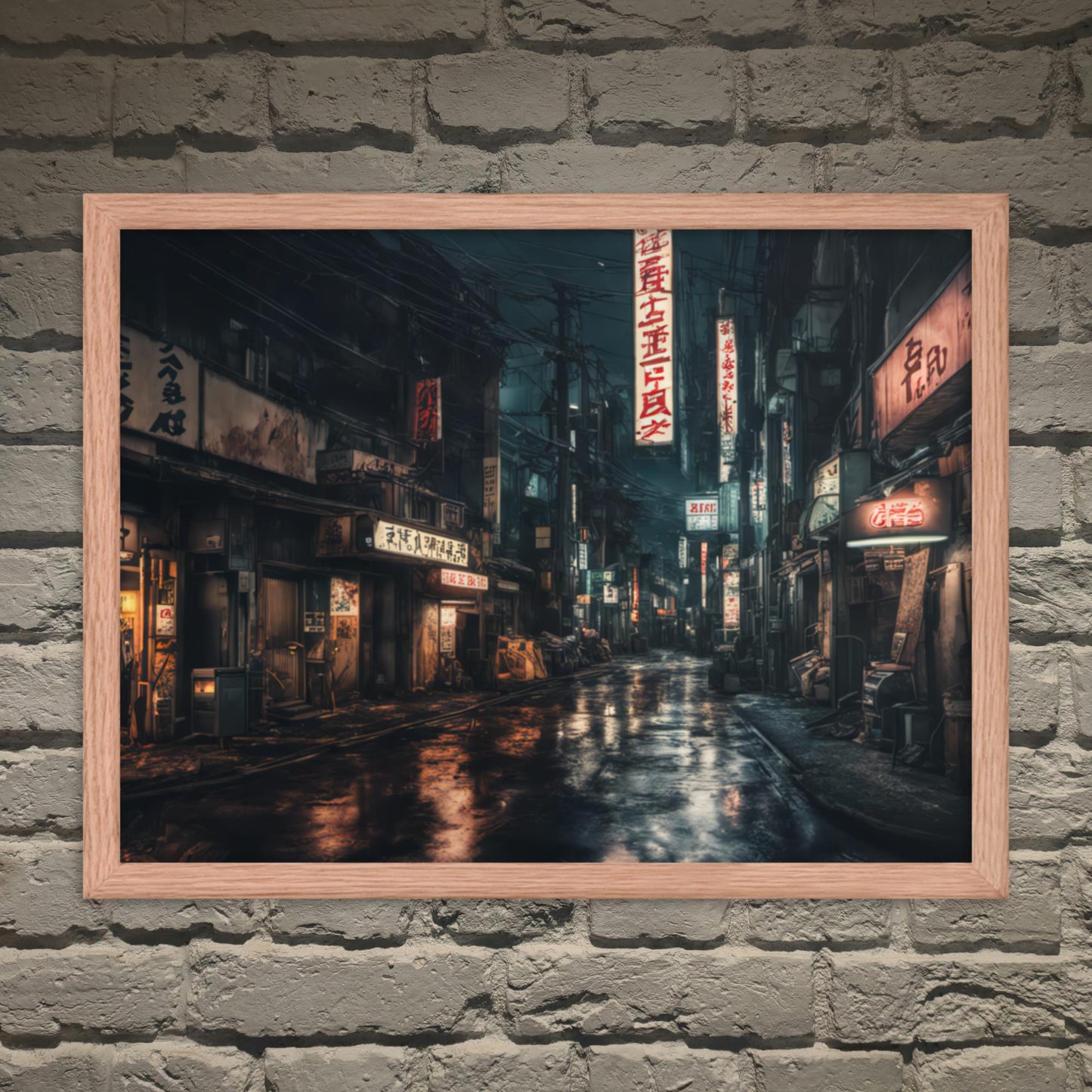 Tokyo Cyber Goth Framed Poster - Pale Blood Store