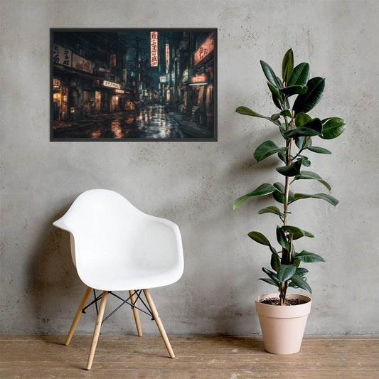 Tokyo Cyber Goth Framed Poster - Pale Blood Store