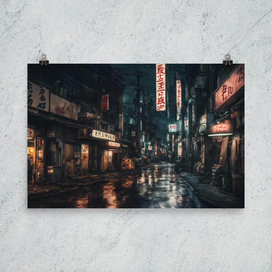 Tokyo Cyber Goth Poster - Pale Blood Store