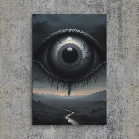 Veil of the Watcher Goth Aesthetic Canvas - Pale Blood Store