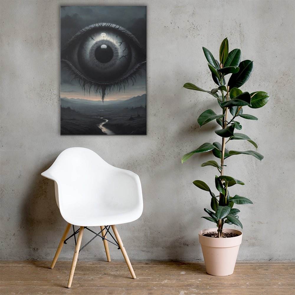 Veil of the Watcher Goth Aesthetic Canvas - Pale Blood Store