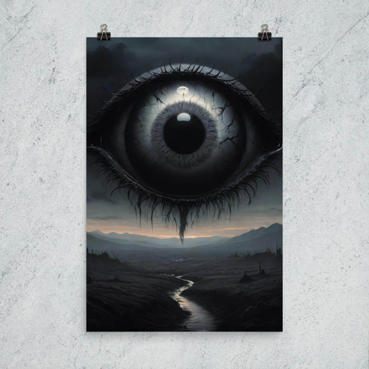 Veil of the Watcher Goth Aesthetic Poster - Pale Blood Store