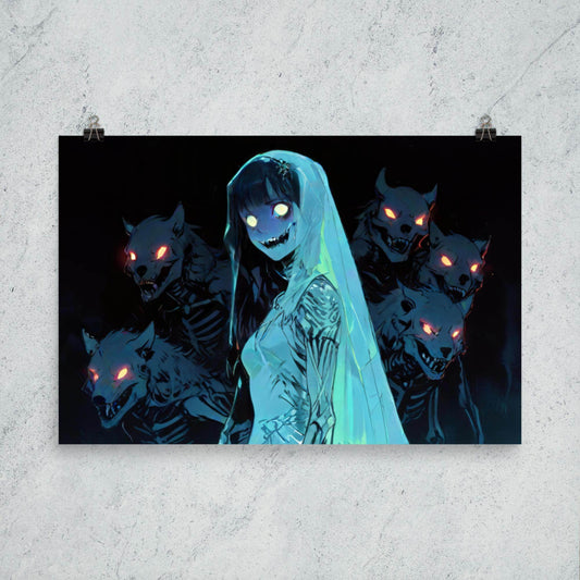 Veiled Haunting Dark Anime Poster - Pale Blood Store