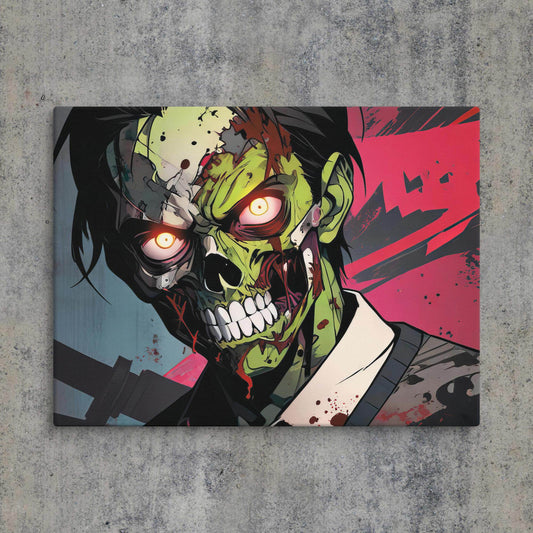 Zombie Avenger 2000 Dark Anime Canvas - Pale Blood Store