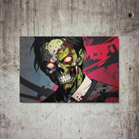 Zombie Avenger 2000 Dark Anime Metal Prints - Pale Blood Store