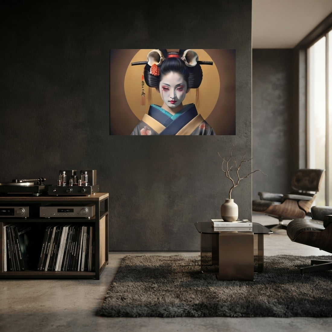 Geishas Curse Dark Aesthetic Canvas - ["canvas","decor","geisha\u00b4s curse","japanese","portrait"] | Pale Blood Store