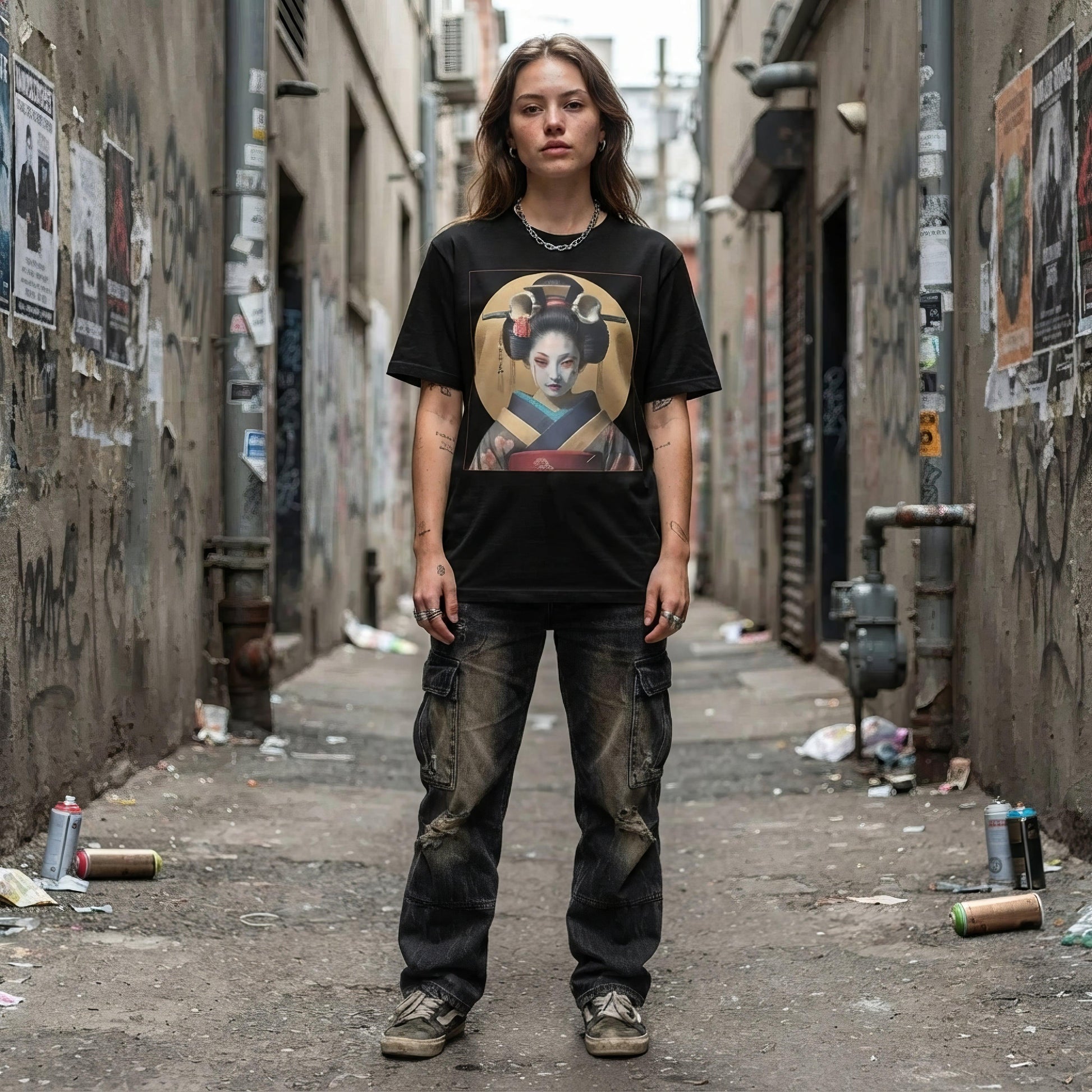 Geisha's Curse Dark Aesthetic Unisex T-Shirt - ["art print","geishas curse","men","t-shirt","tee","tshirt","unisex","women"] | Pale Blood Store