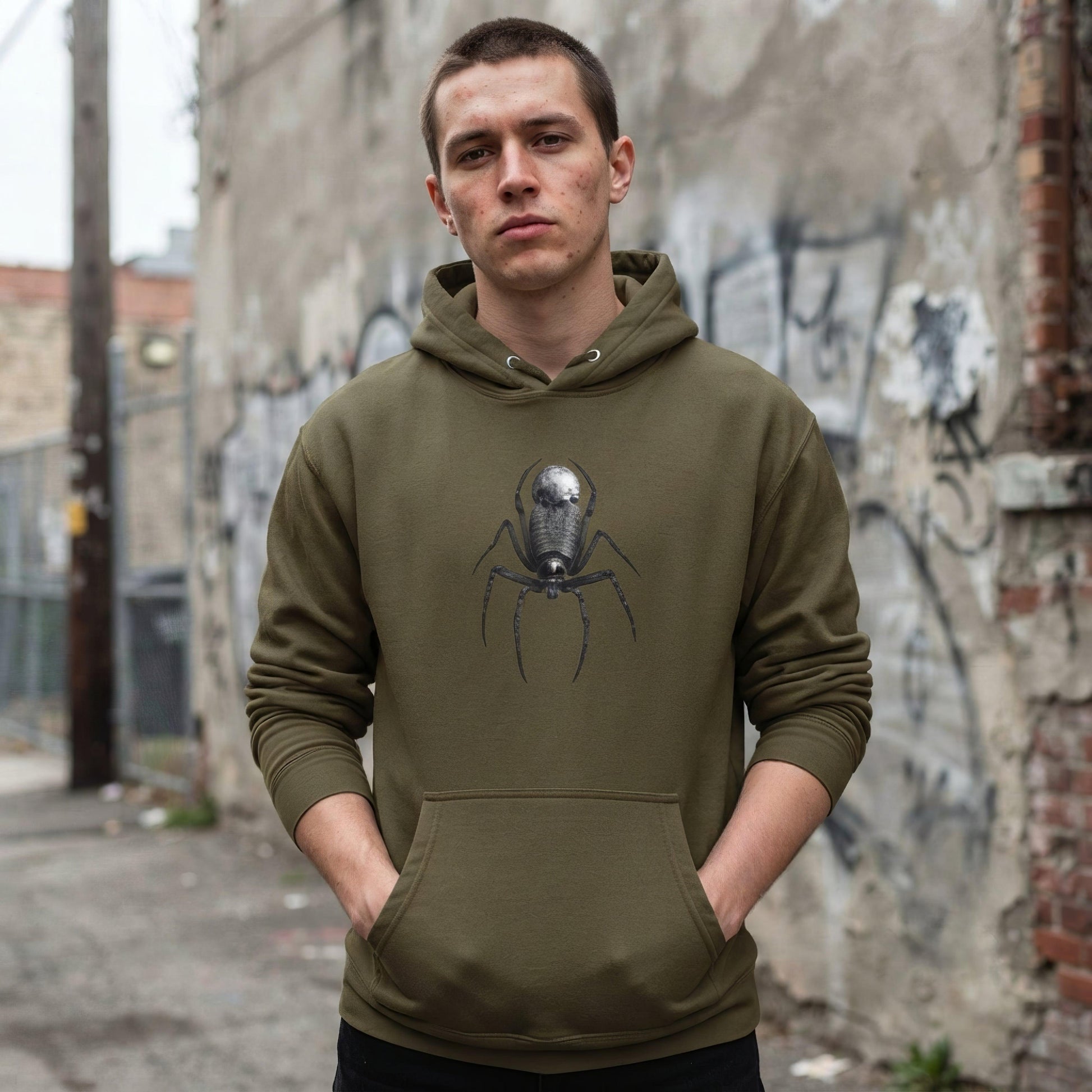 Black Spider of Death Neo Goth Unisex Hoodie - ["hoodie","men","unisex","women"] | Pale Blood Store
