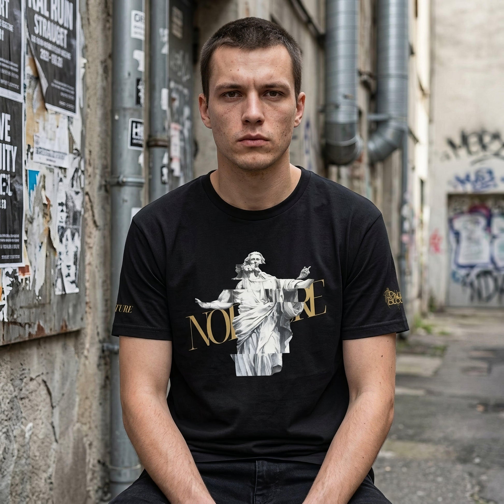 Glitched Prophet Black Metal Style Unisex T-Shirt - ["glitch","glitched prophet","men","t-shirt","tee","tshirt","unisex","women"] | Pale Blood Store